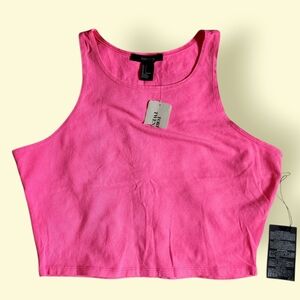 Forever 21 Bright Hot Pink Crop Tank